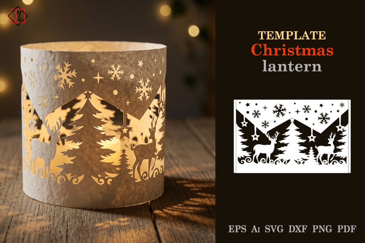 Christmas Paper Lantern Template