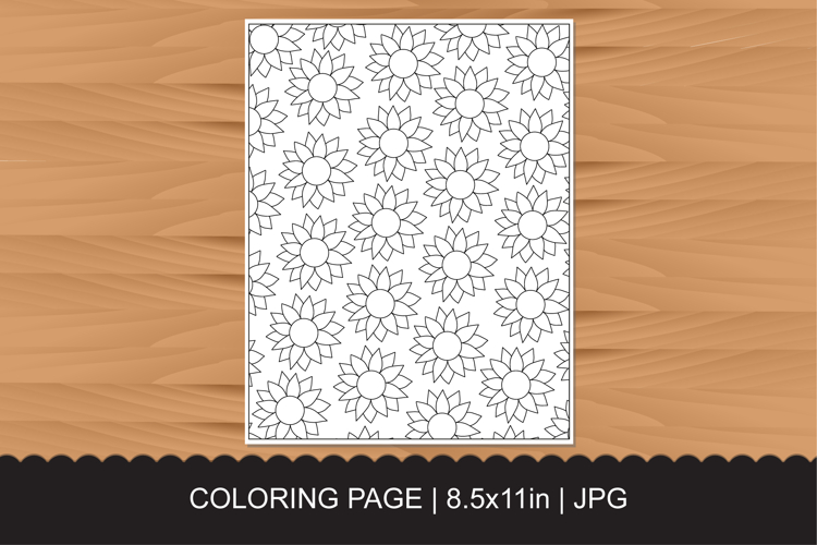 Sunflower Mandala Coloring Page for Kids and Adults