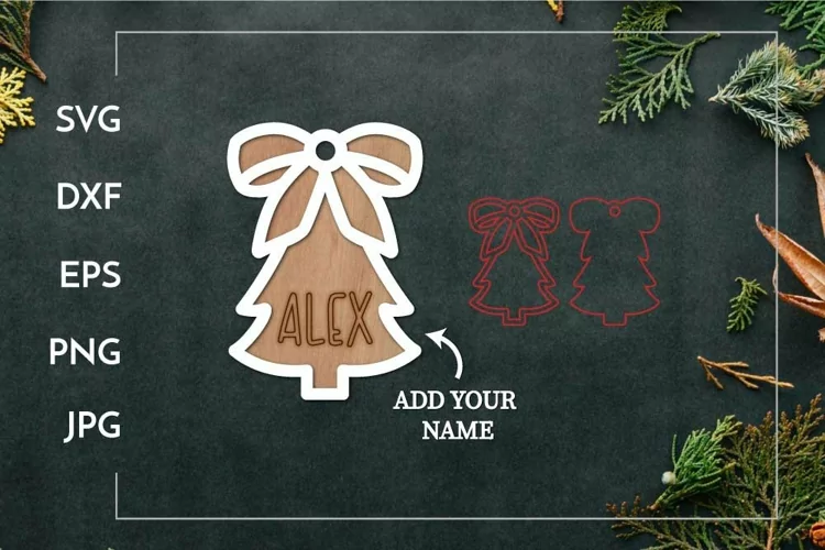 Christmas tree Keychain | Customizable Layered Laser cut