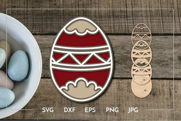 Layered Easter egg Laser cut