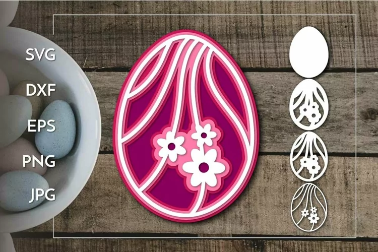 Easter egg Layered laser cut