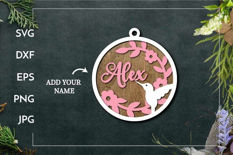 Round customizable decoration | Layered Laser cut example image 1