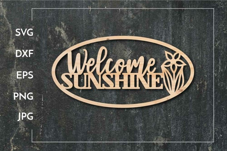 Welcome sunshine - Layered Paper cut - Laser cut example image 1