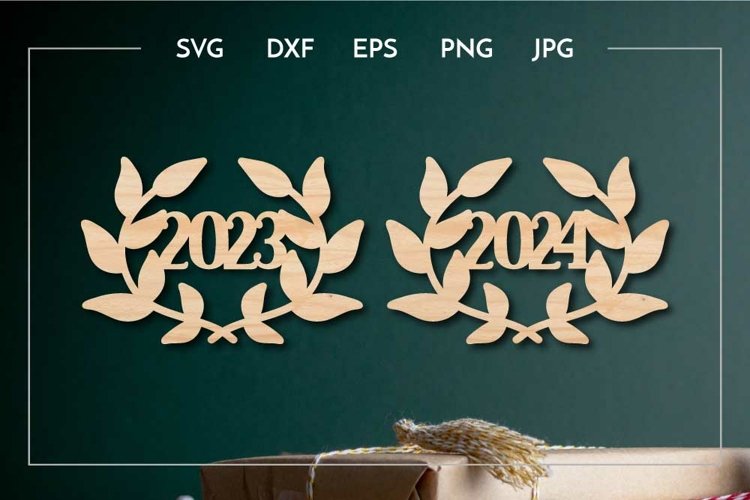 Laurel wreath 2023 2024 | Graduation Laser cut example image 1