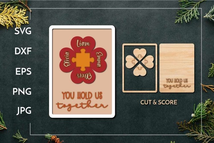 Mom you hold us together | Laser cut decoration example image 1