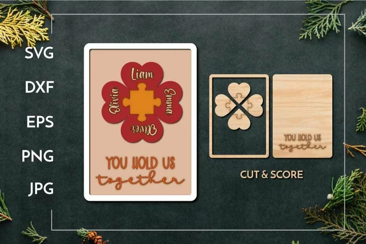 Mom you hold us together | Laser cut decoration