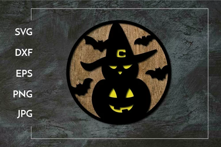 Halloween stacked pumpkins | Layered Halloween Laser cut