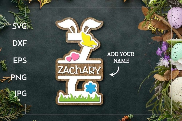 Spring split letter Z | Layered Easter Laser cut