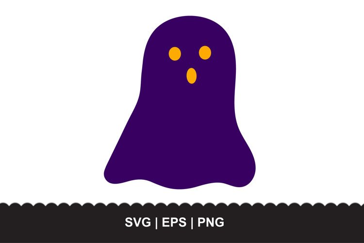 Spooky Halloween Ghost SVG EPS PNG example image 1