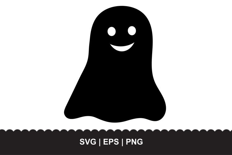 Spooky Halloween Ghost SVG EPS PNG example image 1
