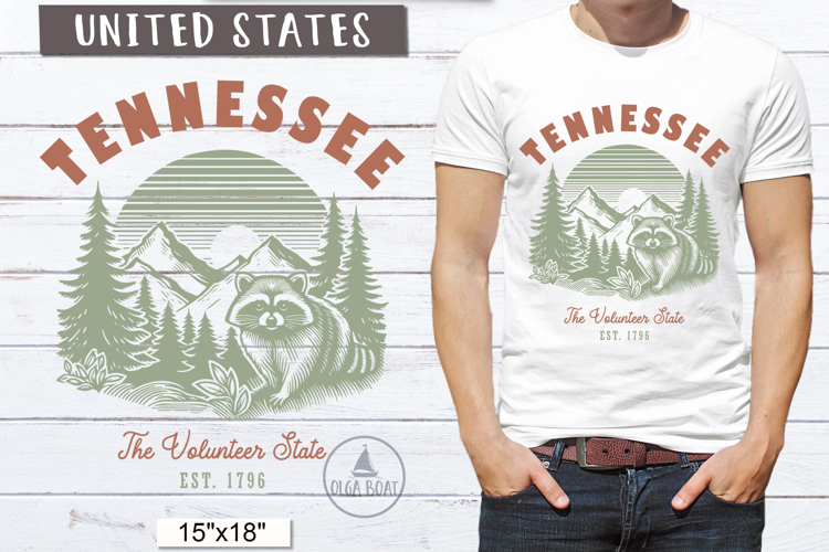 Tennessee PNG | Vintage United States Sublimation
