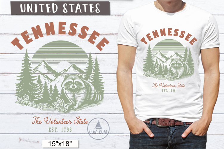 Tennessee PNG | Vintage United States Sublimation