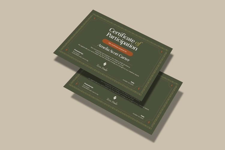 Terra Studio - Certificate