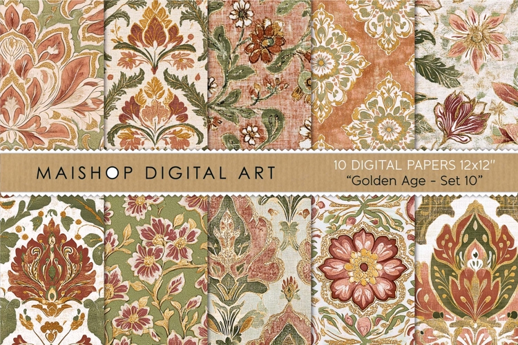 Terracotta and Sage Boho Chic Floral Patterns example image 1