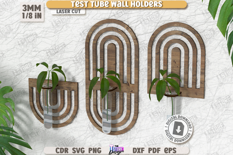 Test Tube Wall Holder Laser Cut|Hanging Propagation Station