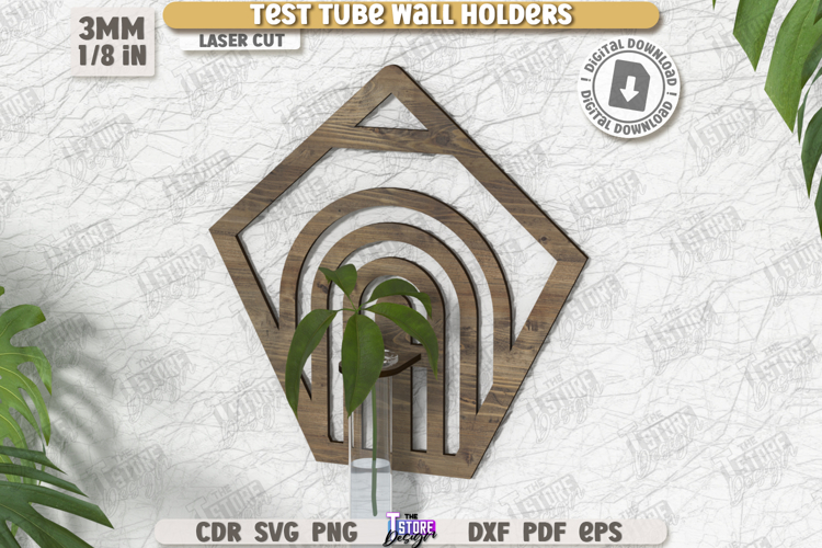 Test Tube Wall Holder Laser Cut|Hanging Propagation Station
