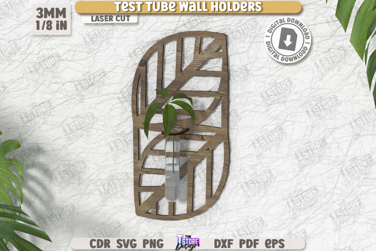 Test Tube Wall Holder Laser Cut|Hanging Propagation Station