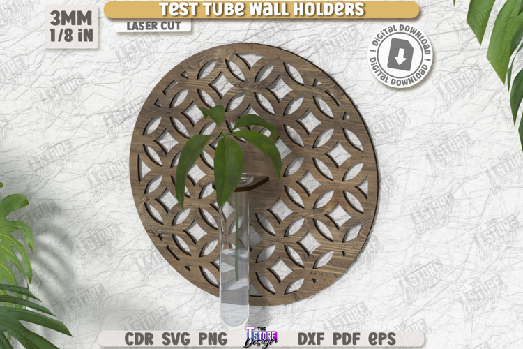 Test Tube Wall Holder Laser Cut|Hanging Propagation Station
