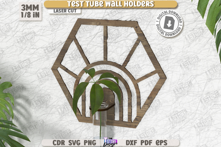 Test Tube Wall Holder Laser Cut|Hanging Propagation Station
