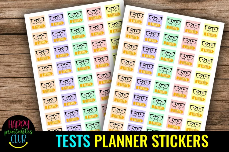 School Test Planner Sticker I Back to School Planner Sticker