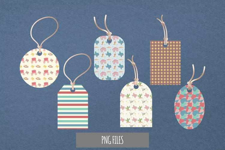 Texas Seamless Pattern Tags