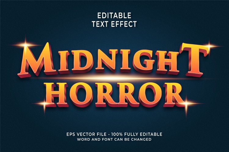 Midnight Horror Editable Text Effect example image 1