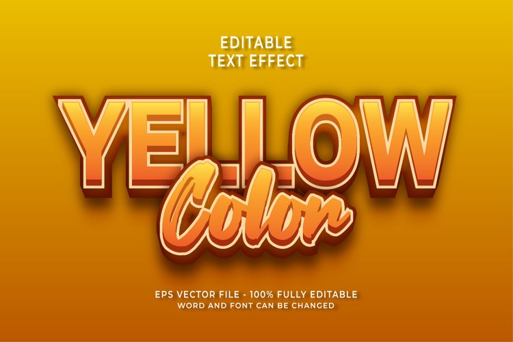 Yellow Color Editable Text Effect example image 1