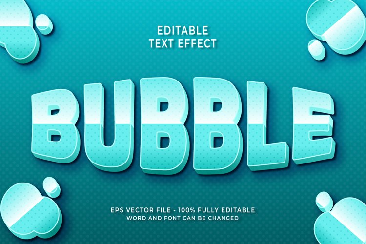 Bubble Editable Text Effect