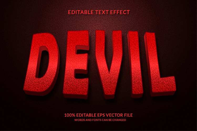 Devil Editable Text Effect