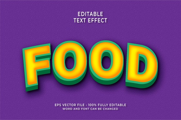 Food Editable Text Effect example image 1