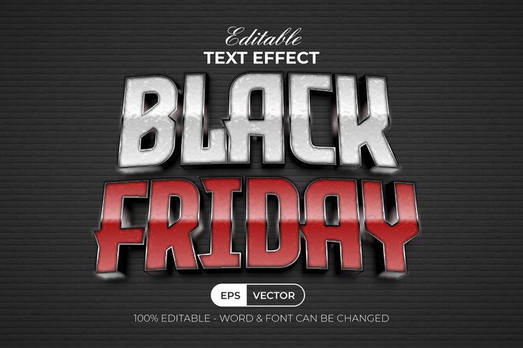 Black Friday Text Effect Style