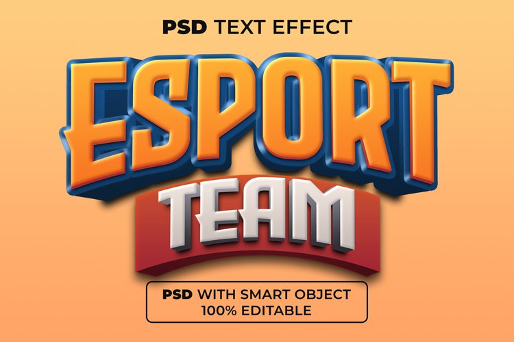 3D Text Effect Esport Team Style example image 1