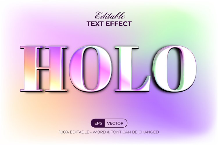Holo 3D Text Effect Style example image 1