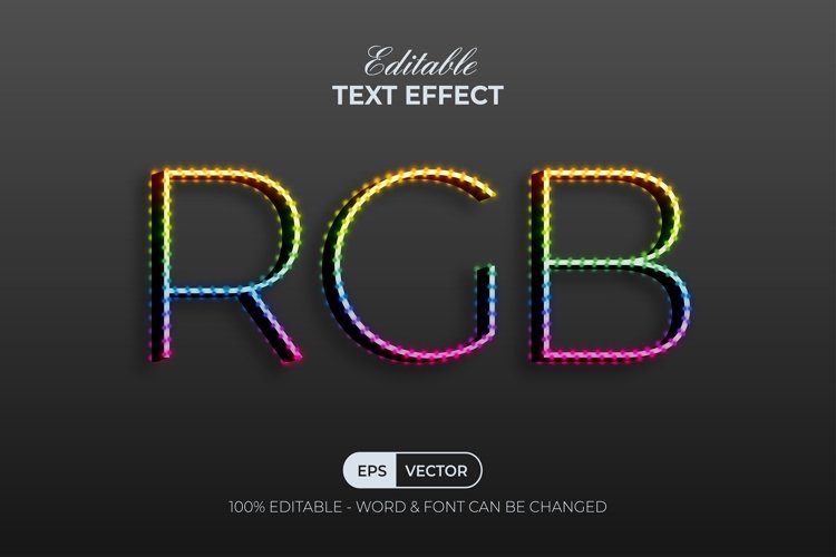 RGB Text Effect Neon Style example image 1