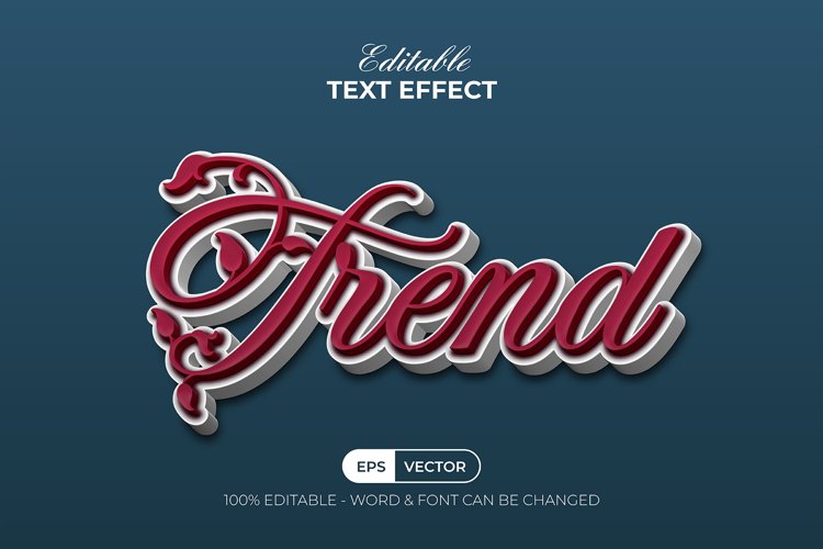 3D Trend Text Effect Style