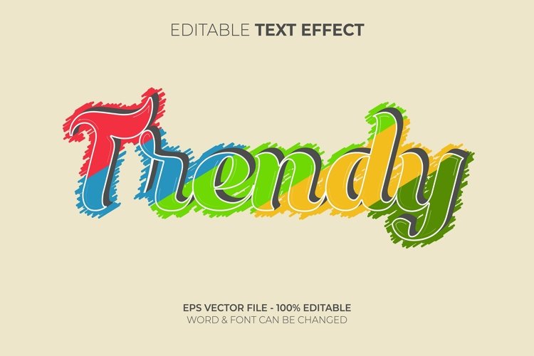 Colorful text effect cartoon style.