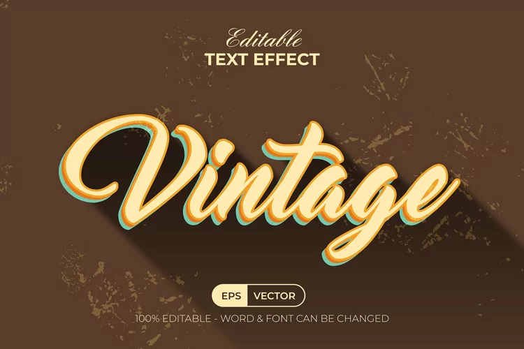 Text effect long shadow style