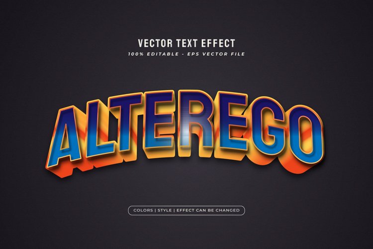 Editable Esport Text Effect in Blue and Orange