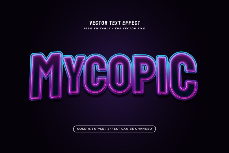 Editable Colorful Text Style with Glowing Effect example image 1