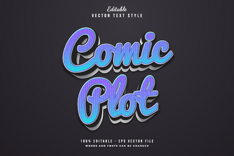 Editable 3D Colorful Comic Text Effect