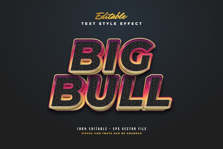 Editable 3D Black and Colorful Text Effect