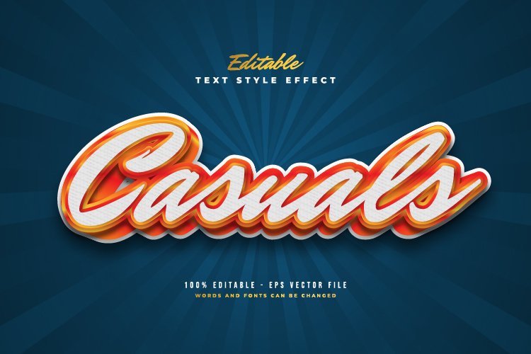 Editable 3D Embossed Casual Text Effect example image 1