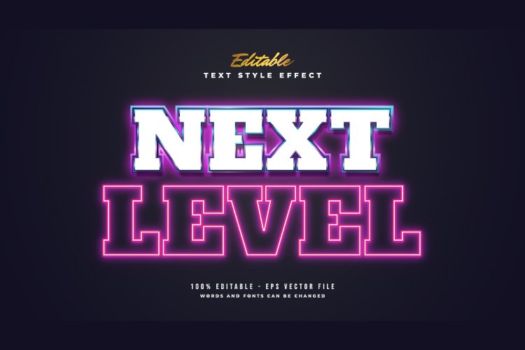 Colorful Retro Neon Text Effect example image 1