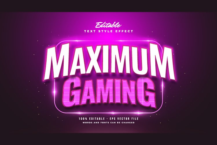 Editable Esport Text Style with Glowing Effect