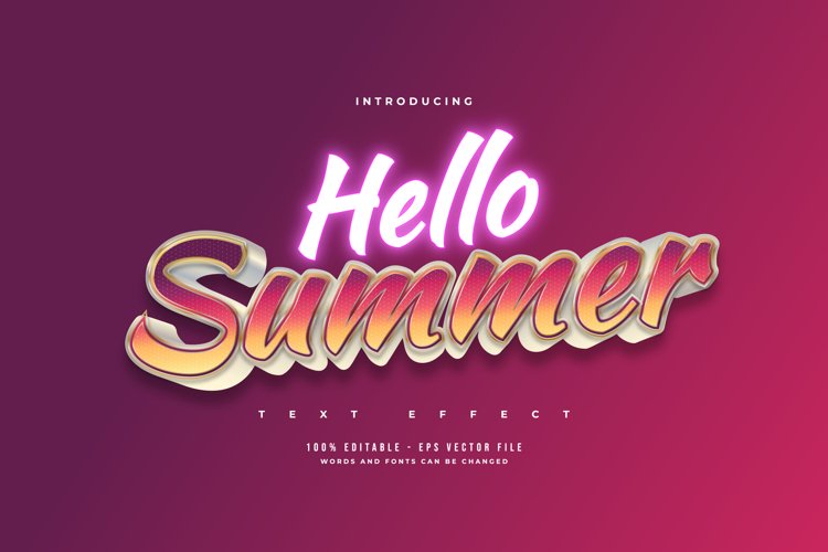 Colorful Text Style with 3D and Neon Effect example image 1