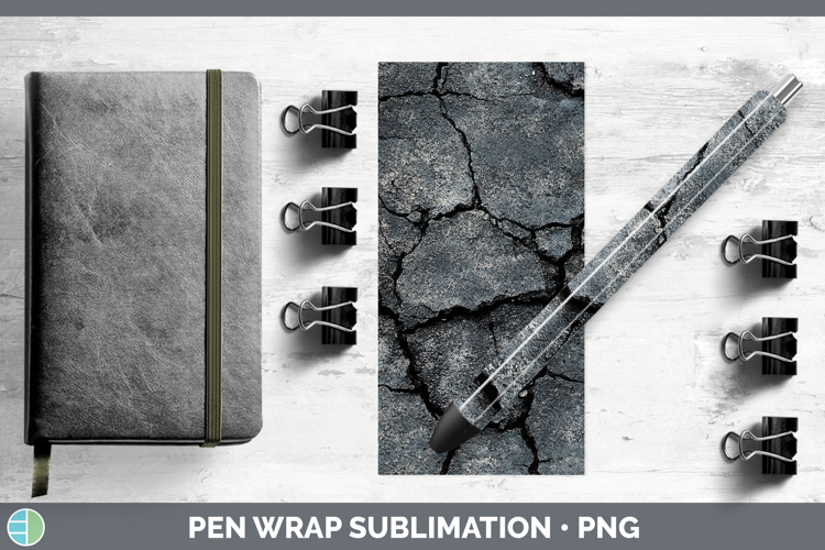 Textured Asphalt Pen Wrap Sublimation Pen Designs