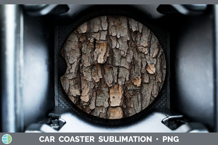 Textured Bark Car Coaster Sublimation Designs