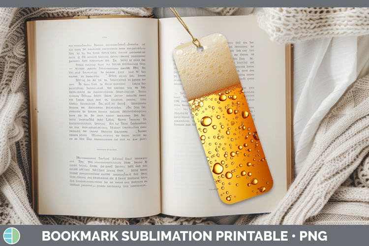 Textured Beer Bookmark Sublimation Printable Designs