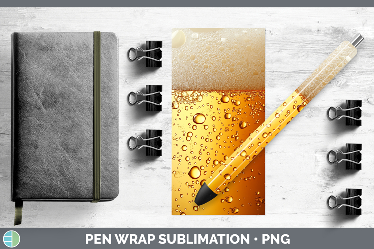 Textured Beer Pen Wrap Sublimation Pen Designs