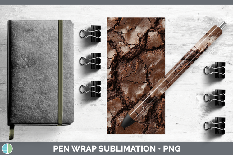 Textured Brownie Pen Wrap Sublimation Pen Designs